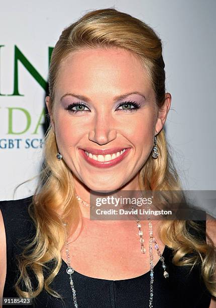 Actress Adrienne Frantz attends Point Foundation's "Point Honors... Los Angeles" at the Renaissance Hollywood Hotel on September 26, 2009 in Los...