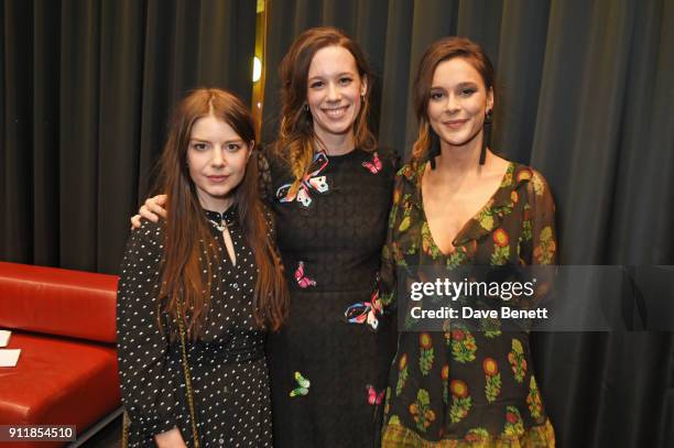 Aimee-Ffion Edwards, Chloe Pirrie and Bella Dayne attend an exclusive preview screening of new BBC One drama "Troy: Fall Of A City" at BFI Southbank...
