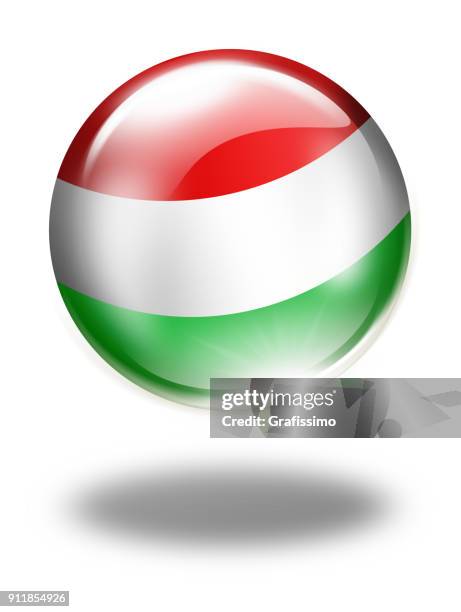 stockillustraties, clipart, cartoons en iconen met hongarije knop met de hongaarse vlag geïsoleerd op wit - hungary sports