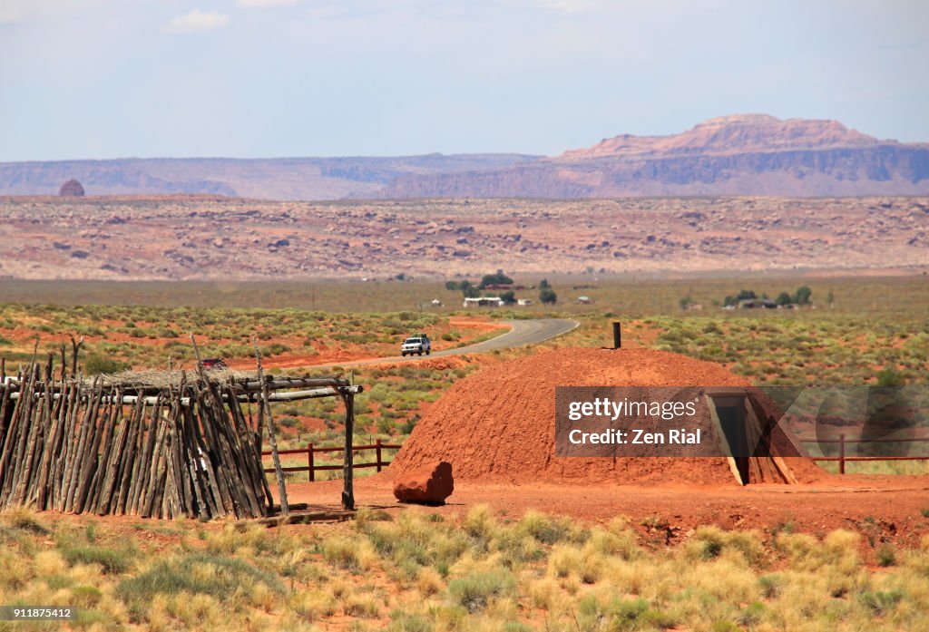 Navajo Hogan house in Monument Valley, Arizona, USA