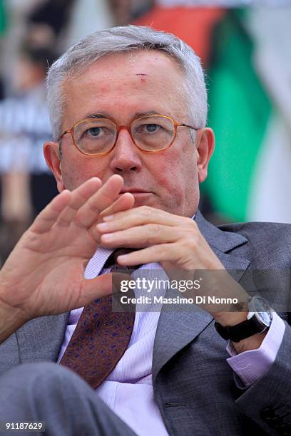 Italy's Finance Minister Giulio Tremonti attends the "Festa Della Liberta": Italian Party Of Freedom Festival on September 26, 2009 in Milan, Italy....