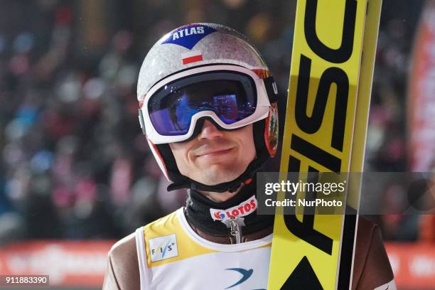 Kamil Stoch of Poland during the Large Hill Individual competition at the FIS Ski Jumping World Cup, in Zakopane, Poland. On Sunday, 28 January 2018,...