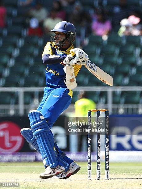 Tillakaratne Dilshan of Sri Lanka pulls during the ICC Champions Trophy Group B match between New Zealand and Sri Lanka played at Wanderers Stadium...