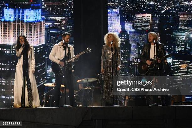 Little Big Town performing at THE 60TH ANNUAL GRAMMY AWARDS broadcast live on both coasts from New York Citys Madison Square Garden on Sunday, Jan....