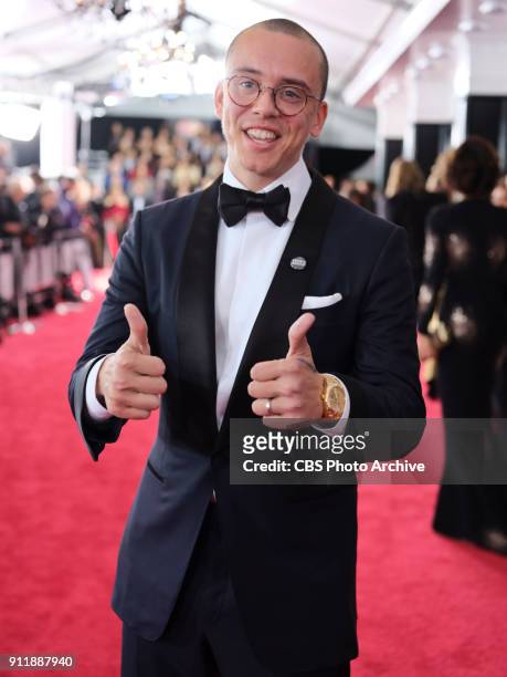 Logic on the red carpet at THE 60TH ANNUAL GRAMMY AWARDS broadcast live on both coasts from New York City's Madison Square Garden on Sunday, Jan. 28...