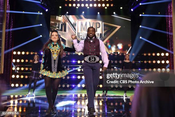 Baltimore Ravens running back Alex Collins competes to be crowned the MVP: MOST VALUABLE PERFORMER during a one-hour interactive talent show hosted...