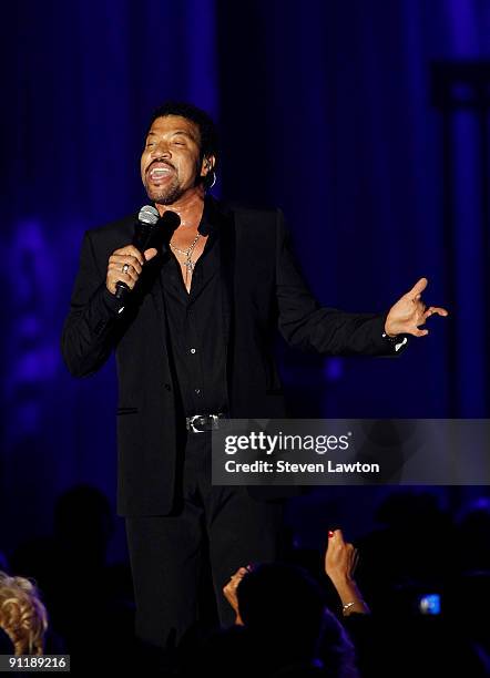 Singer Lionel Richie performs at the 14th annual Andre Agassi Charitable Foundation's Grand Slam for Children benefit concert at the Wynn Las Vegas...