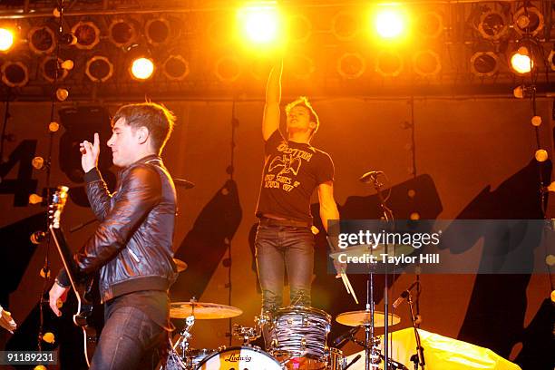 Michael Bruno and Alexander Noyes of Honor Society perform during the Big Spring Jam XVII on September 26, 2009 in Huntsville, Alabama.