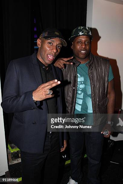 Mos Def and Talib Kweli attend the Common & Friends Benefit Concert at the Hollywood Palladium on September 26, 2009 in Hollywood, California.