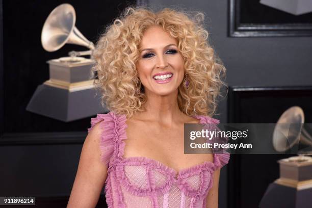 Kimberly Schlapman attends the 60th Annual GRAMMY Awards - Arrivals at Madison Square Garden on January 28, 2018 in New York City.