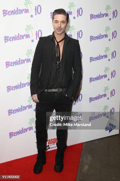 Jake Canuso during a photocall for ITV show 'Benidorm ' which is celebrating it's 10th anniversary at The Curzon Mayfair on January 29, 2018 in...