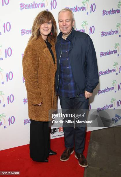 Siobhan Finneran and Steve Pemberton during a photocall for ITV show 'Benidorm ' which is celebrating it's 10th anniversary at The Curzon Mayfair on...