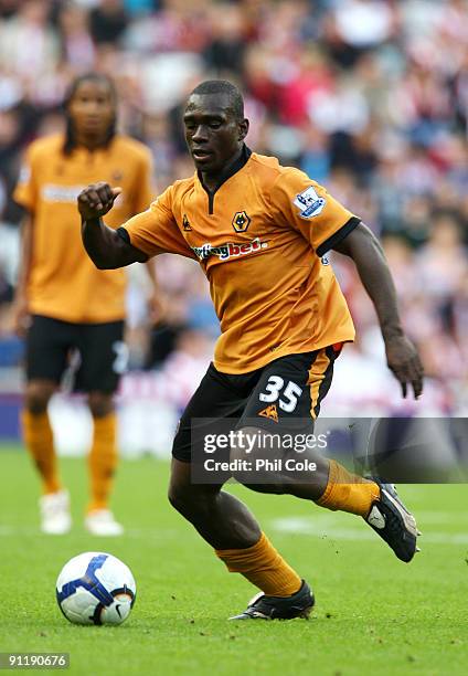 Segundo Castillo of Wolverhampton Wanderers in action during the Barclays Premier League match between Sunderland and Wolverhampton Wanderers at the...