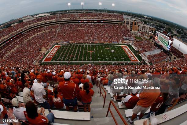 General view before a game between the Texas Tech Red Raiders and the Texas Longhorns at Darrell K Royal-Texas Memorial Stadium on September 19, 2009...