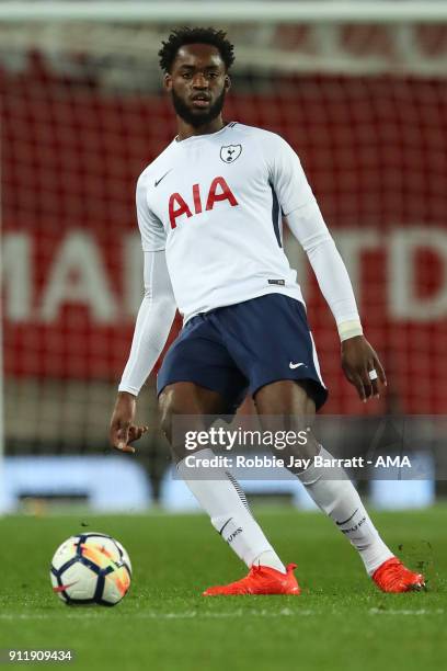 Christian Maghoma of Tottenham Hotspur during the Premier League 2 match between Manchester United and Tottenham Hotspur at Old Trafford on January...