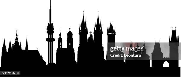 prague (all buildings are moveable and complete) - staromestske namesti stock illustrations