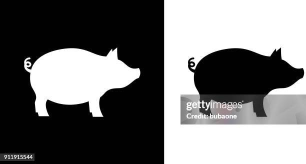 stockillustraties, clipart, cartoons en iconen met varken. - piggy