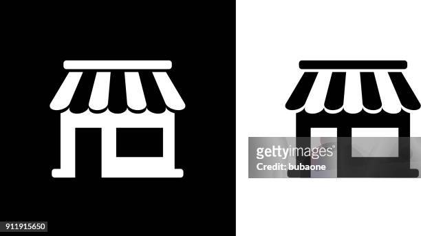 kleinunternehmen schaufenster kiosk. - kiosk stock-grafiken, -clipart, -cartoons und -symbole