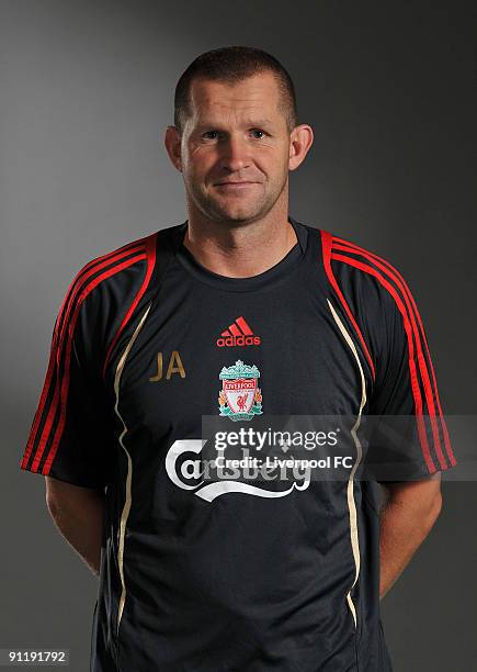 John Achterberg of Liverpool FC poses during a Liverpool FC 2009/2010 season photocall in Liverpool, England.