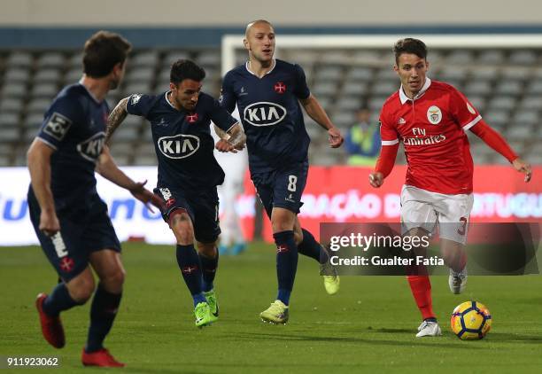 Benfica defender Alejandro Grimaldo from Spain in action during the Primeira Liga match between CF Os Belenenses and SL Benfica at Estadio do Restelo...