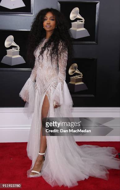 Arrives at the 60th Annual GRAMMY Awards at Madison Square Garden on January 28, 2018 in New York City.