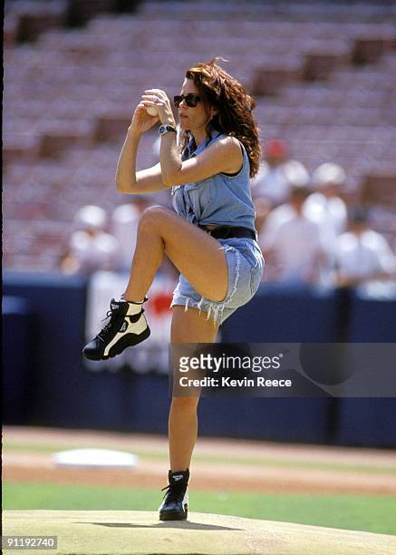 Tawny Kitaen in a 1992 file photo. The actress, wife of former Anaheim Angels pitcher Chuck Finley, was ordered released from jail Wednesday evening,...