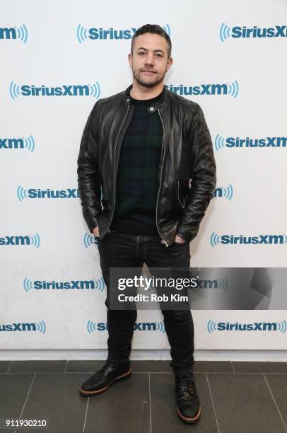 English actor Warren Brown visits SiriusXM Studios on January 29, 2018 in New York City.