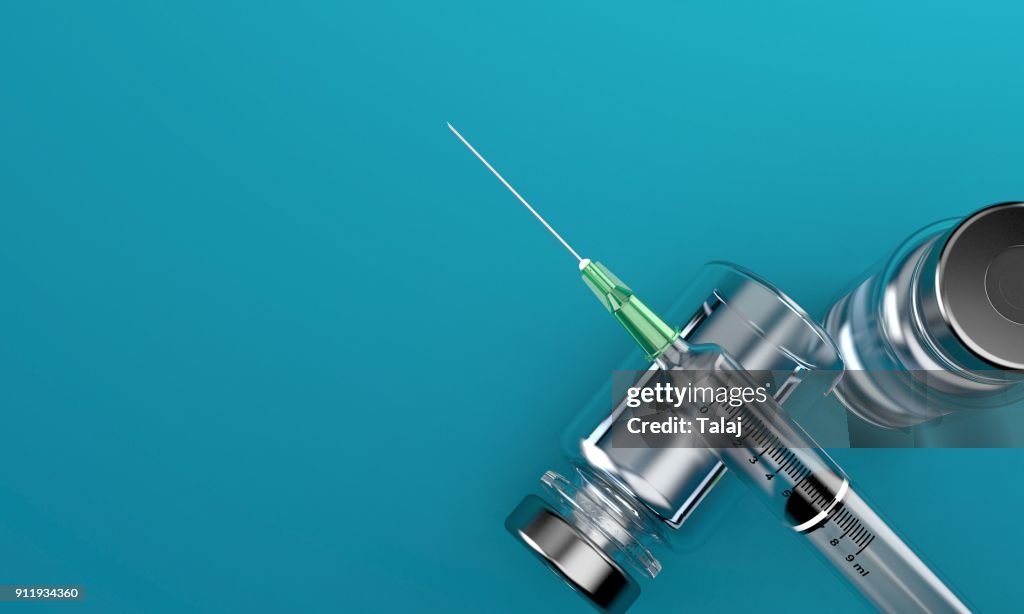 Syringe with medical supplies