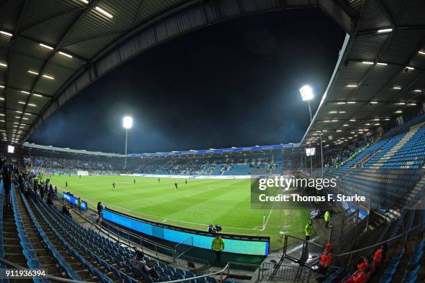General view of the stadium during the Second Bundesliga match between VfL Bochum 1848 and DSC Arminia Bielefeld at Vonovia Ruhrstadion on January...