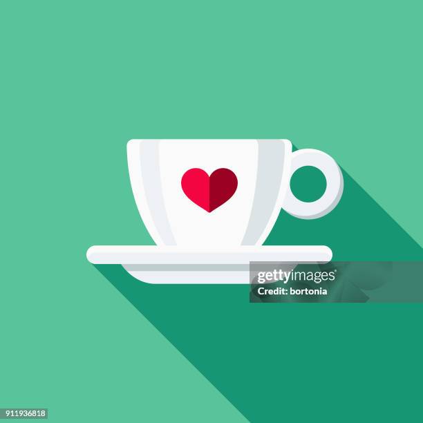 stockillustraties, clipart, cartoons en iconen met espresso kopje plat ontwerp koffie & thee pictogram - kop