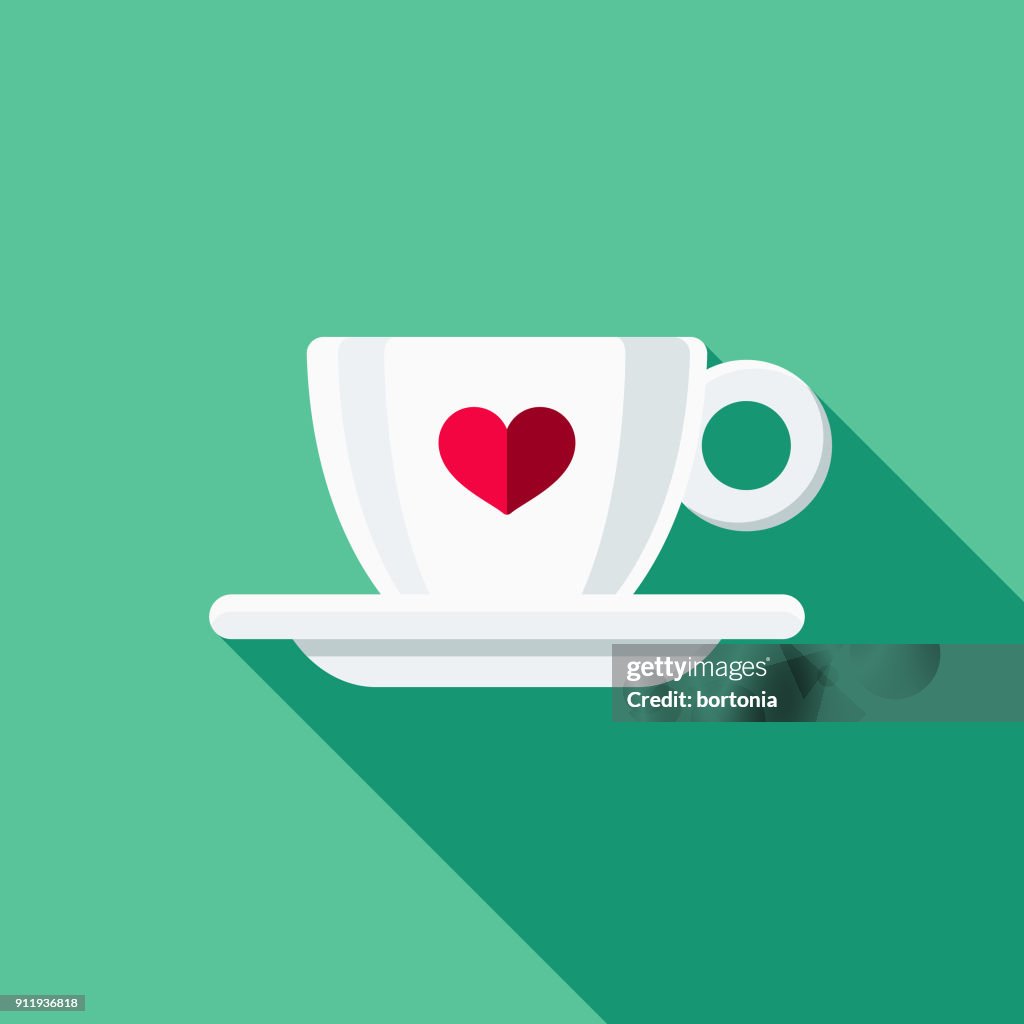 Espresso Cup Flat Design Coffee & Tea Icon