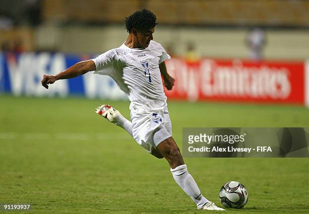 Mario Martinez of Honduras scores the opening goal during the FIFA U20 World Cup Group F match between Honduras v Hungary at the Alexandria Stadium...