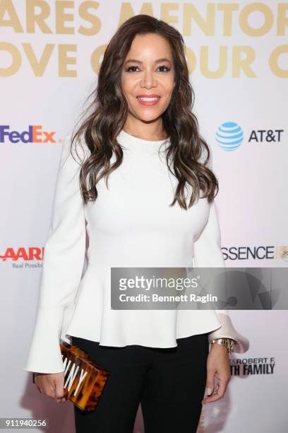 The View Co-host, Sunny Hostin attends the National CARES Mentoring Movement's third annual For The Love Of Our Children Gala on January 29, 2018 in...