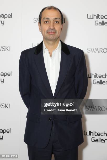 Darius Sanai attends a gala dinner to celebrate Mona Hatoum as Whitechapel Gallery Art Icon with Swarovski at Whitechapel Gallery on January 29, 2018...