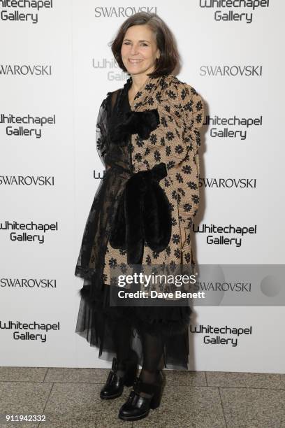 Erin Bell attends a gala dinner to celebrate Mona Hatoum as Whitechapel Gallery Art Icon with Swarovski at Whitechapel Gallery on January 29, 2018 in...