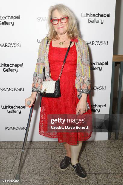 Cynthia Corbett attends a gala dinner to celebrate Mona Hatoum as Whitechapel Gallery Art Icon with Swarovski at Whitechapel Gallery on January 29,...