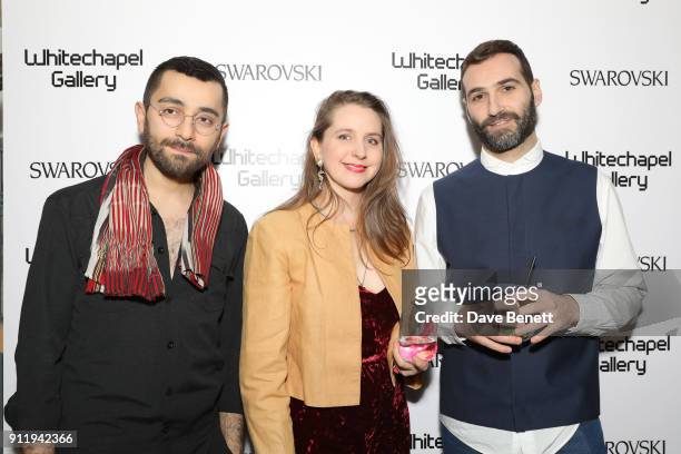 Abbas Akhavan; Florence Peake and guest attend a gala dinner to celebrate Mona Hatoum as Whitechapel Gallery Art Icon with Swarovski at Whitechapel...