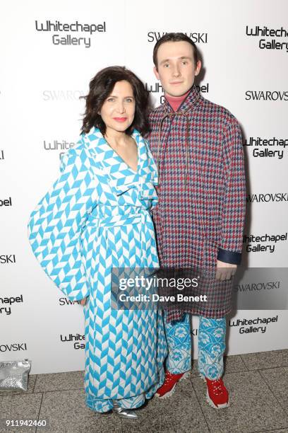 Farshid Moussavi and Richard Malone attend a gala dinner to celebrate Mona Hatoum as Whitechapel Gallery Art Icon with Swarovski at Whitechapel...