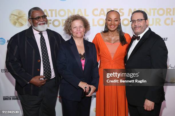 Debra Lee Susan L. Taylor, Founder of the National CARES Mentoring Movement and Michael Eric Dyson attend the National CARES Mentoring Movement's...