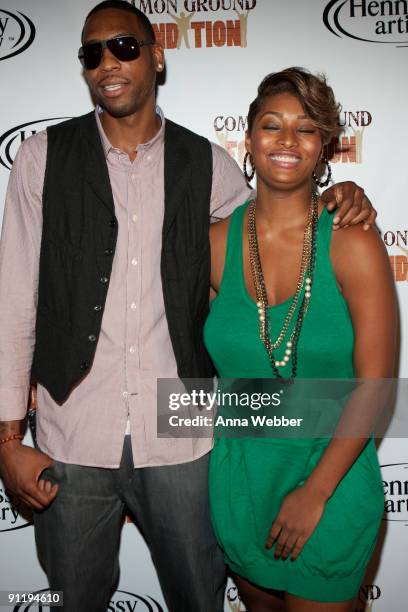 Rasual Butler and Toccara arrive at the Common Ground Foundation's "Common & Friends" Concert at the Hollywood Palladium on September 26, 2009 in...