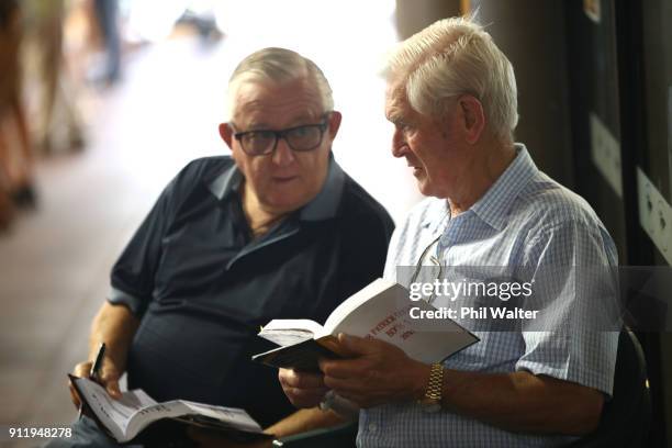 Sir Patrick Hogan looks on during the Karaka Yearling Sales at NZ Bloocstock in Karaka on January 30, 2018 in Auckland, New Zealand. Each January New...