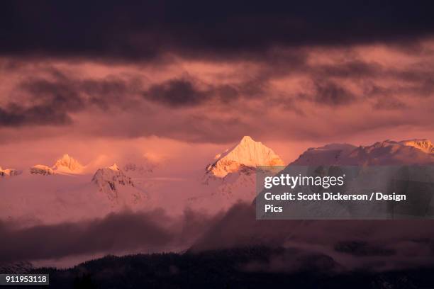 kachemak bay state park at sunset - sunset bay state park stock pictures, royalty-free photos & images