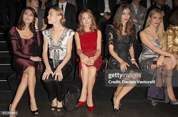 Caterina Murino, Eleonora Abbagnato, Carolina Crescentini, Margaret Made, Martina Stella attend the Dolce & Gabbana show as part of Milan Womenswear...