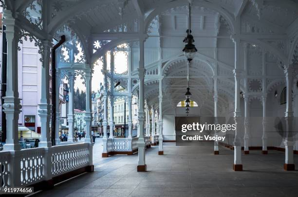 the market colonnade, kralovy vary, czech republic - karlovy vary stock pictures, royalty-free photos & images