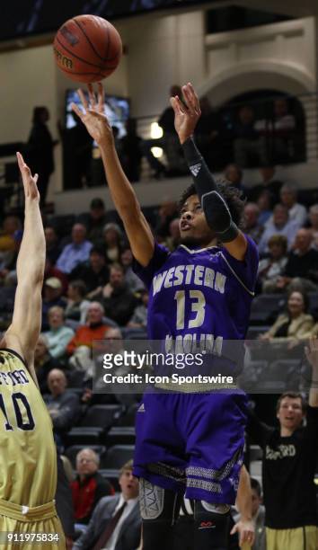 Deriece Parks guard Western Carolina University. Western Carolina and Wofford College met for some SoCon basketball action on Monday evening at Jerry...