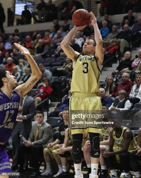 Fletcher Magee guard Wofford College Terriers. Western Carolina and Wofford College met for some SoCon basketball action on Monday evening at Jerry...