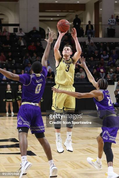 Fletcher Magee guard Wofford College Terriers. Western Carolina and Wofford College met for some SoCon basketball action on Monday evening at Jerry...