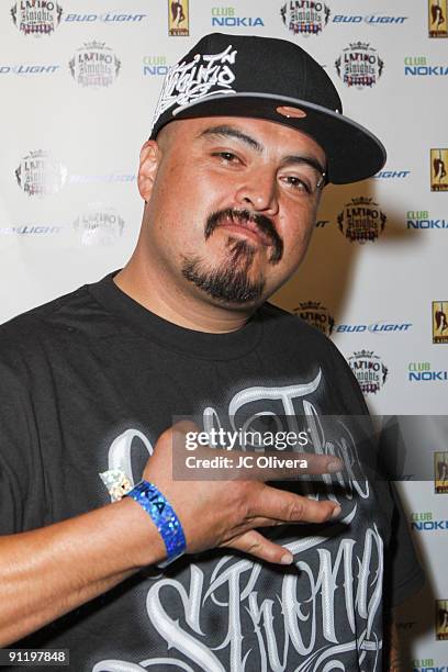 Hip hop artist Down A.K.A. Kilo attends 'Latino Knights of Laughter' inside the Club Nokia at LA Live complex on September 27, 2009 in Los Angeles,...