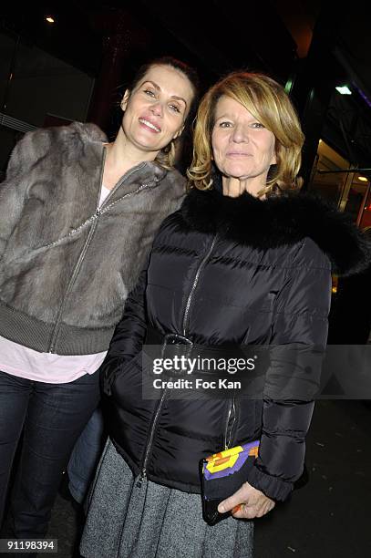 Actress Emmanuelle Seigner and Director and Actress Nicole Garcia attend the Valerie Lemercier After Show and Opening Party of the Privilege Club in...