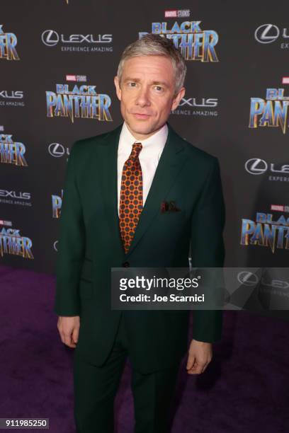 Martin Freeman arrives for the World Premiere of Marvel Studios Black Panther, presented by Lexus, at Dolby Theatre in Hollywood on January 29th.